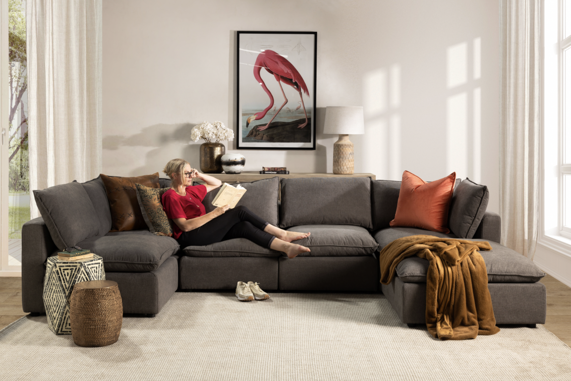 Charcoal sales modular sofa
